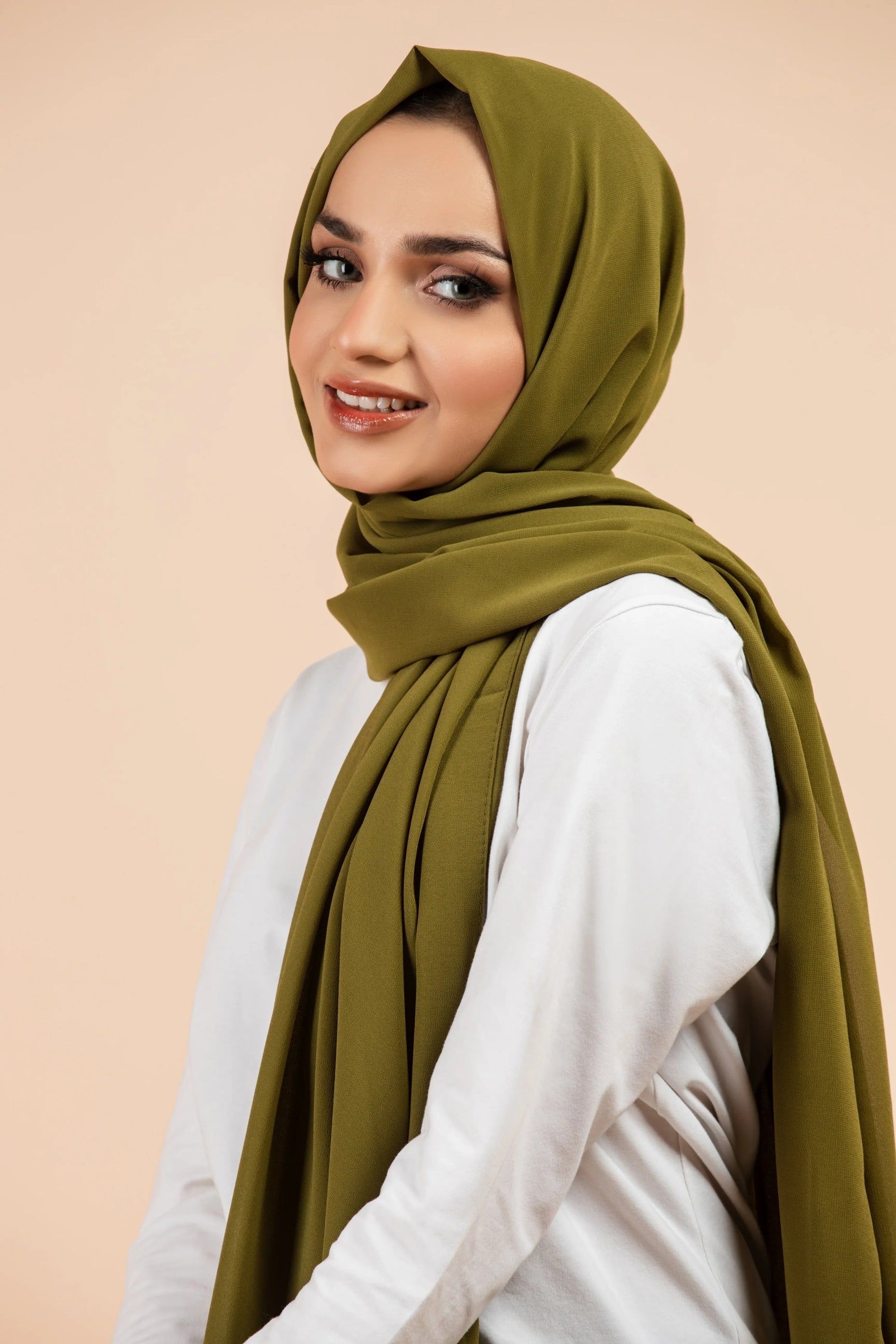 Solid Chiffon Women Light Green Faux Turtleneck Neck Cover, Scarf, Bluetooth Scarf, Fancy Scarf, Stole-image-38