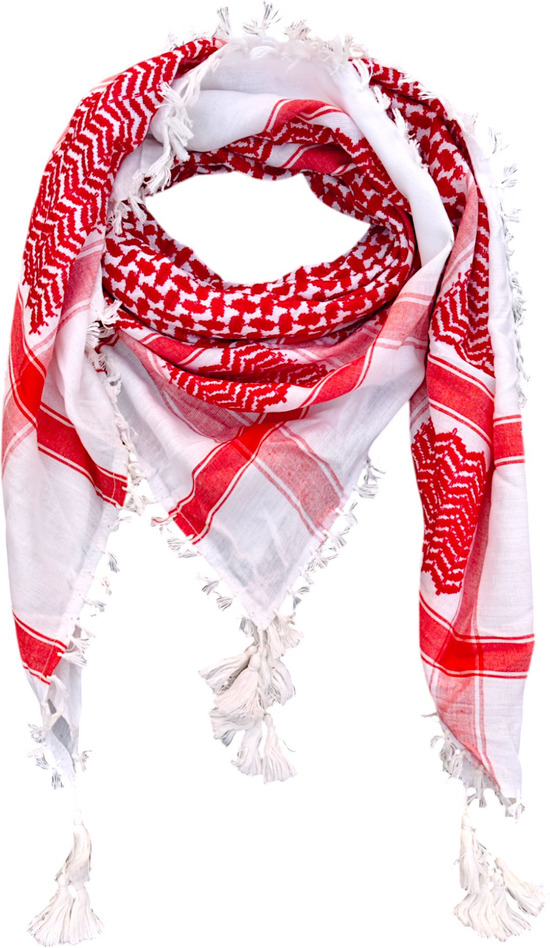 Striped Cotton Blend Men Red, White Scarf, Stole-image-6