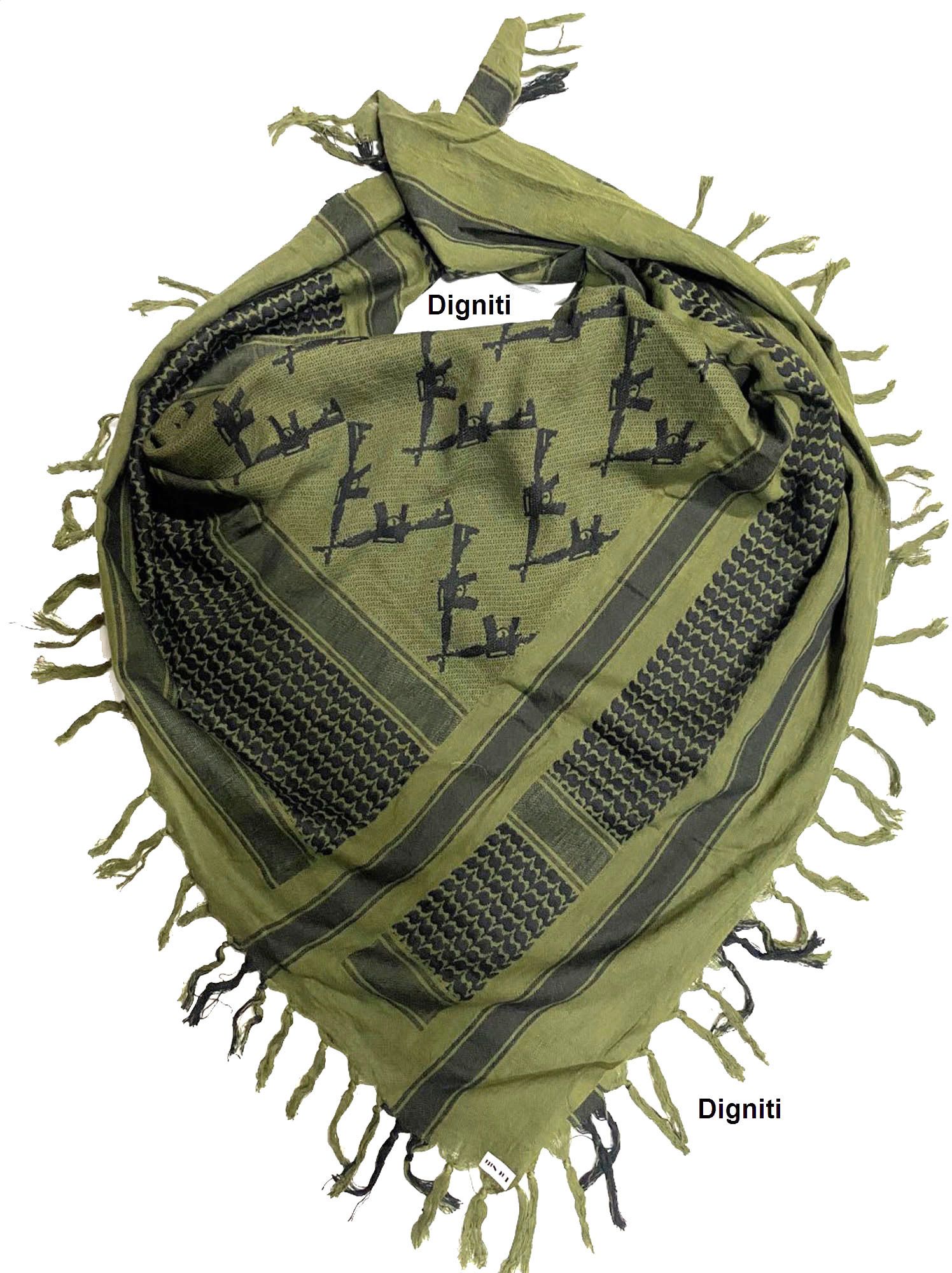 digniti Printed Pure Cotton Men Dark Green Scarf-picture-33