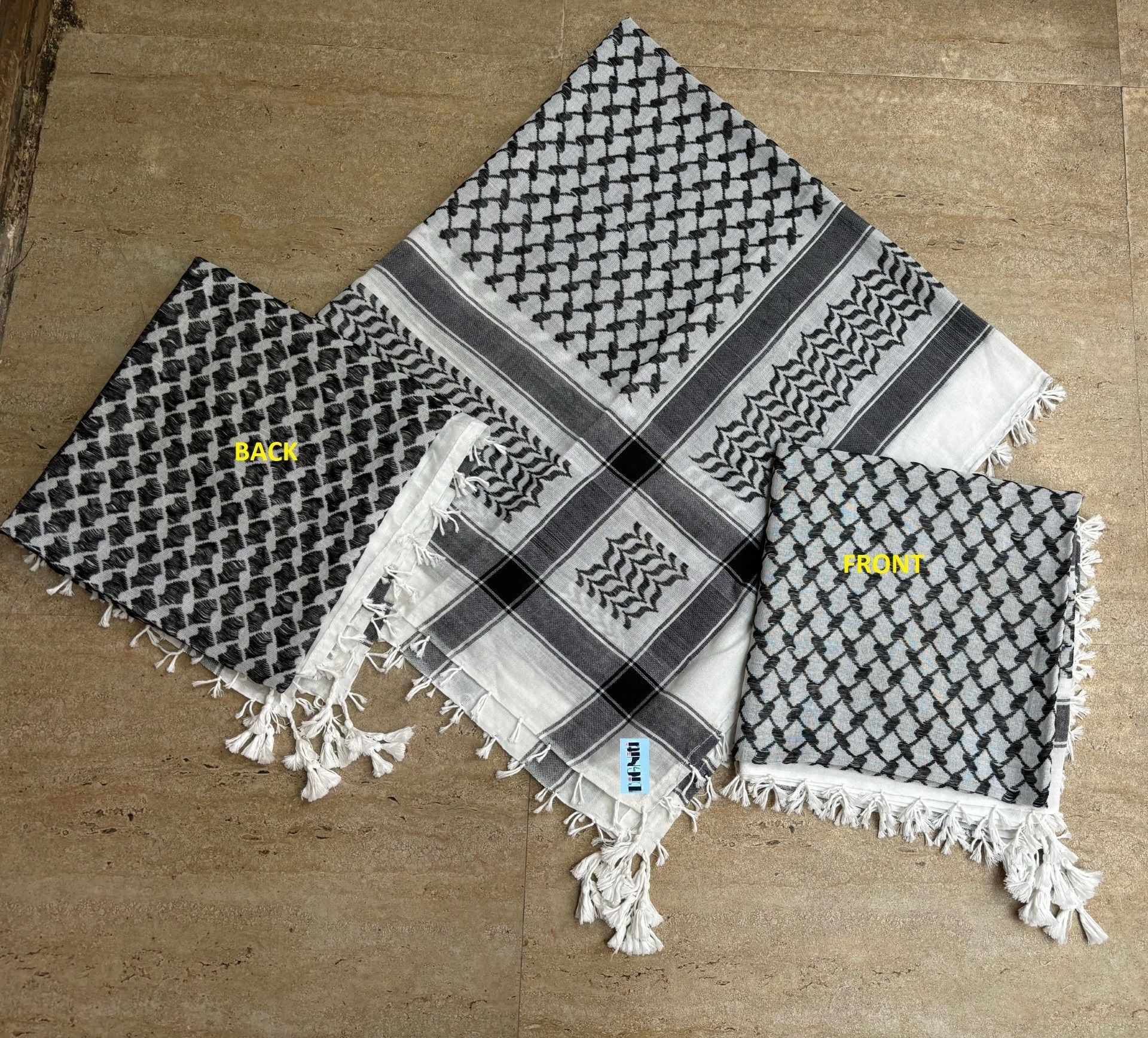 digniti Woven Cotton Blend Men White, Black Scarf, Stole, Faux Turtleneck Neck Cover, Fancy Scarf-picture-32