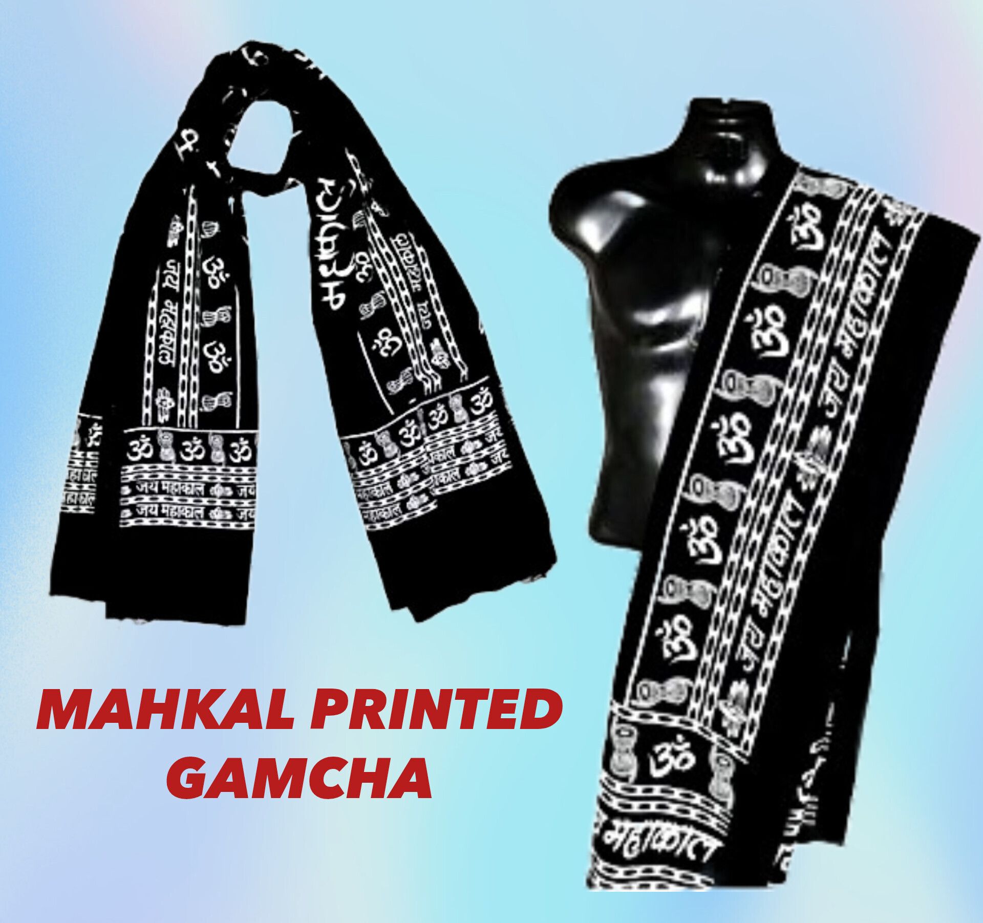 Printed Cotton Blend Men Black Scarf-image-30