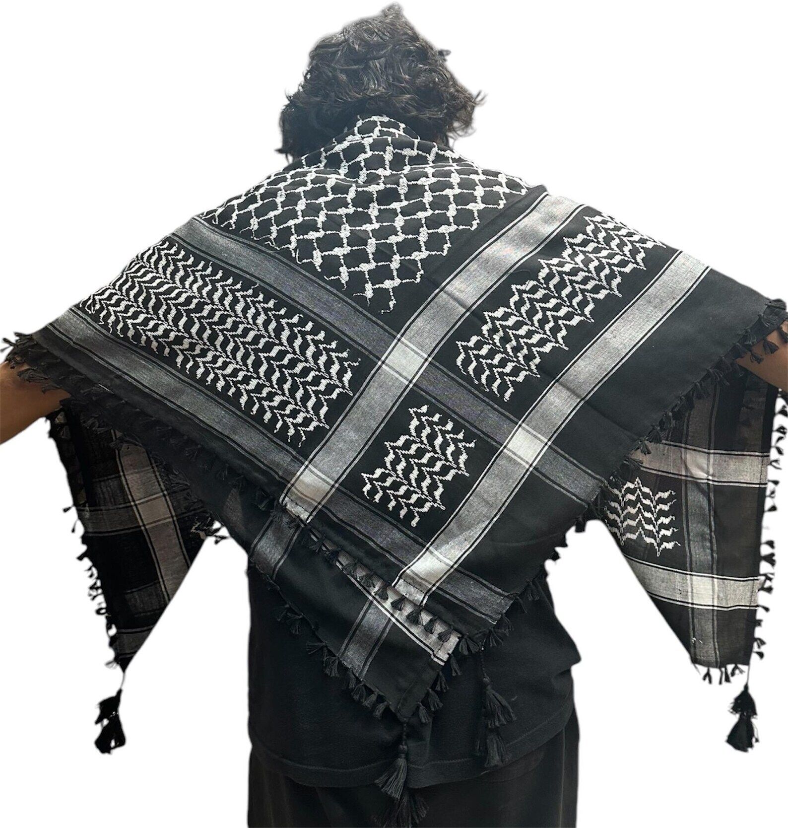 namal Checkered Cotton Blend Men Black, White Fancy Scarf, Scarf, Bluetooth Scarf, Stole-picture-41