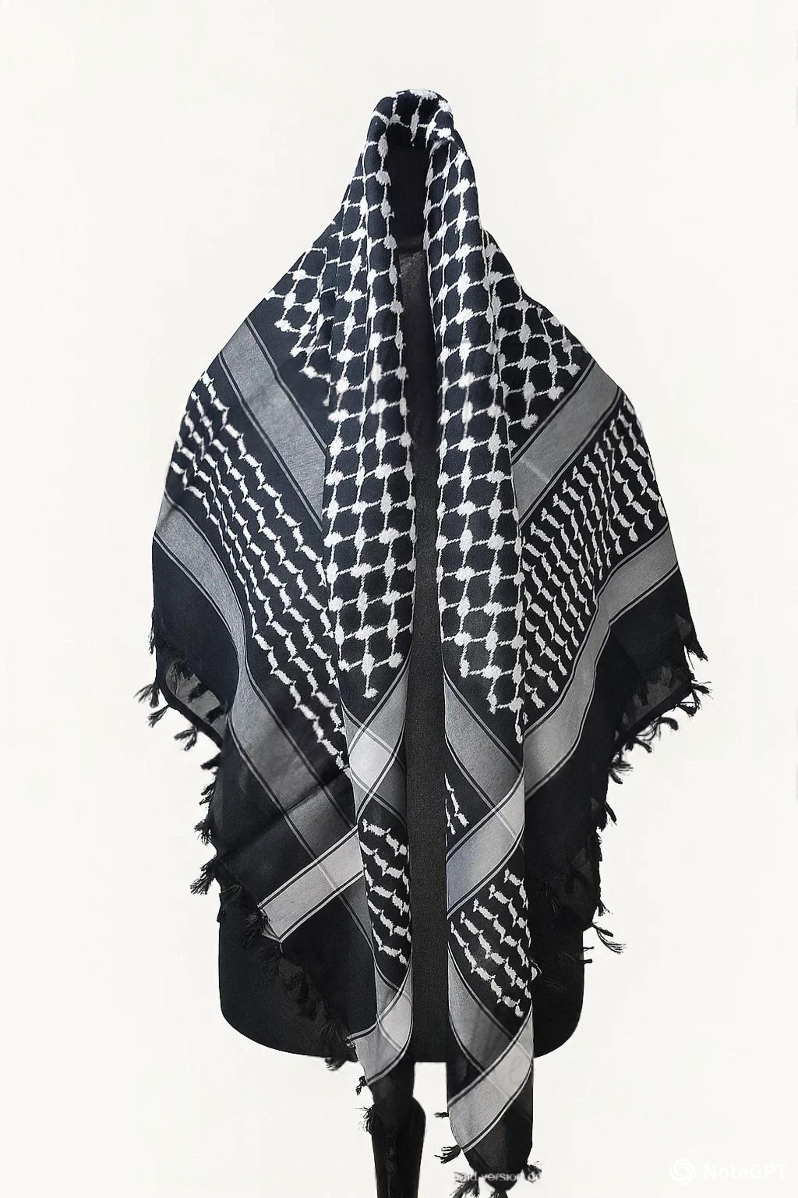 Checkered Cotton Blend Men Black, White Fancy Scarf, Scarf, Bluetooth Scarf, Stole