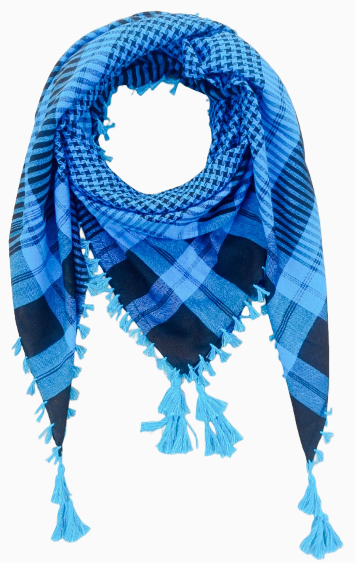 z r m store Checkered Polycotton Men Blue, Black Bluetooth Scarf, Fancy Scarf, Scarf, Stole, Faux Turtleneck Neck Cover-picture-29