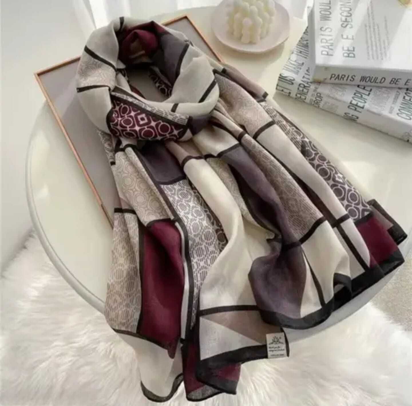 zahidandsons Printed Viscose Women Multicolor Scarf, Stole, Faux Turtleneck Neck Cover-picture-20