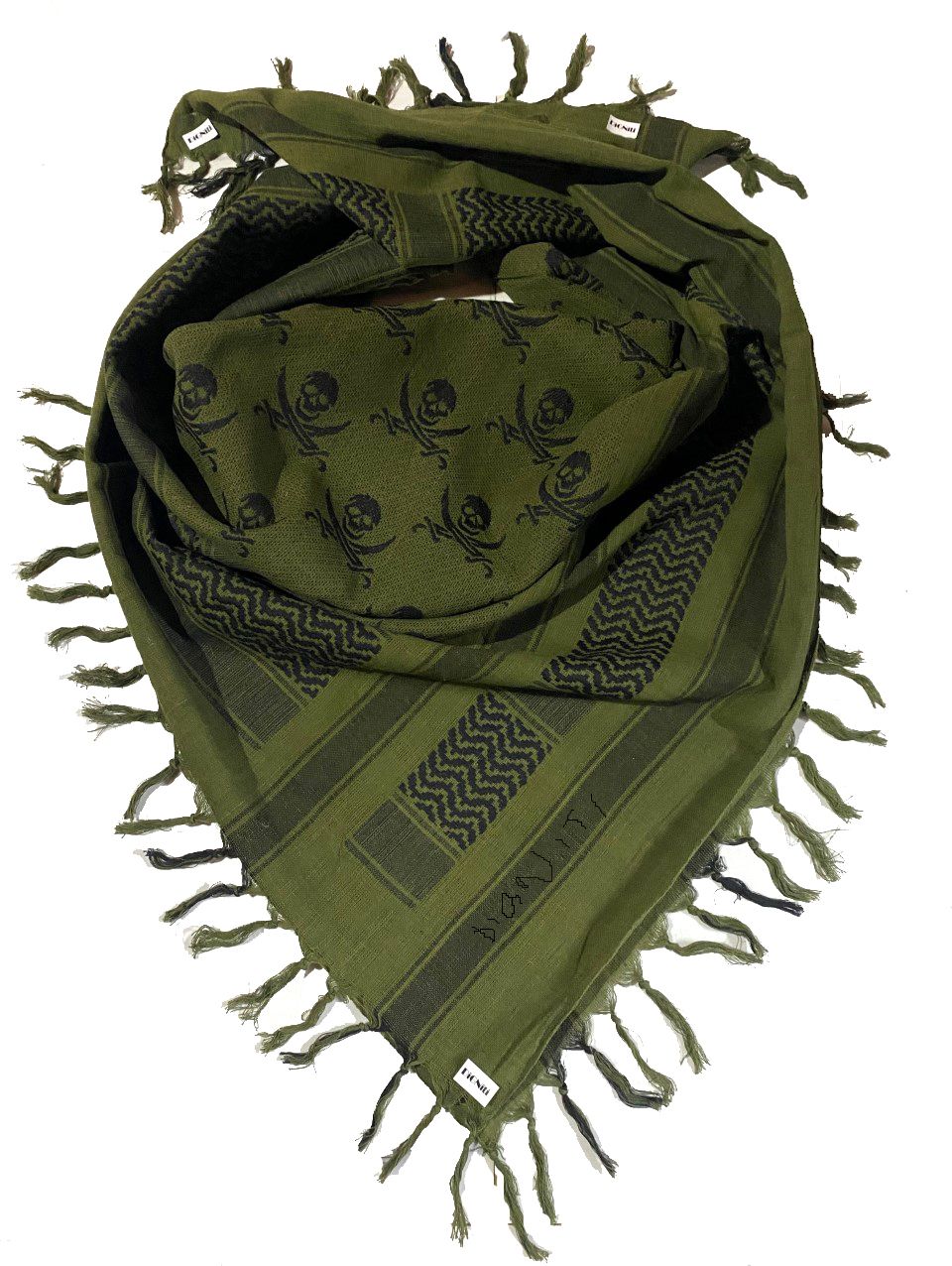 digniti Printed Pure Cotton Men Dark Green Scarf-picture-17