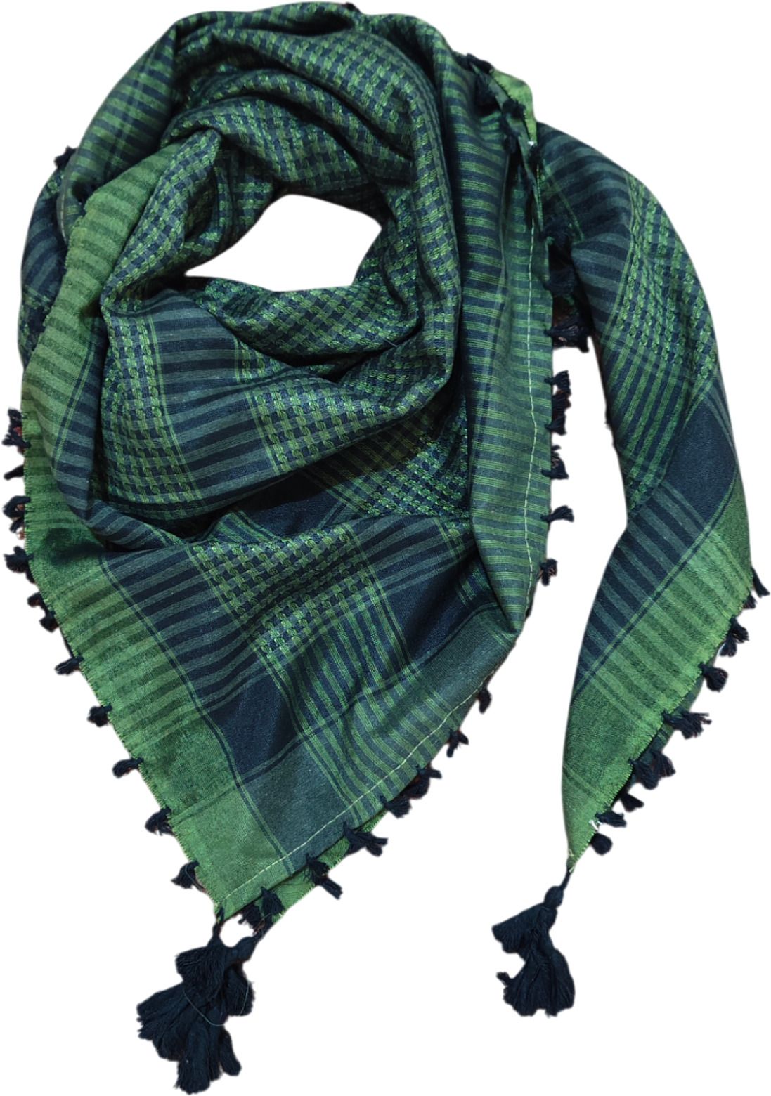 Checkered Polyester Men Black, Green Fancy Scarf, Scarf, Stole-image-10