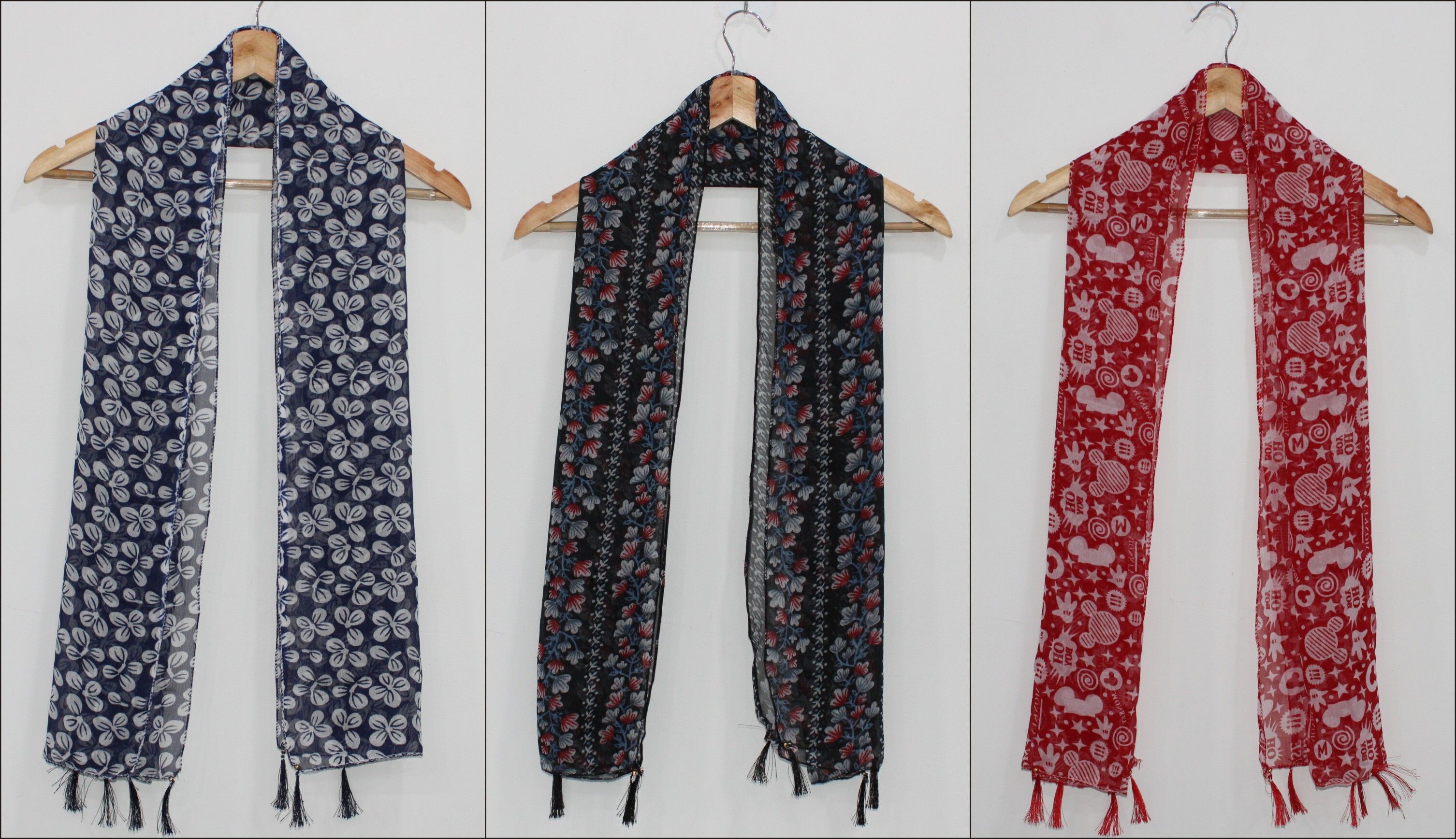 Printed Georgette Women Multicolor Stole-image-30