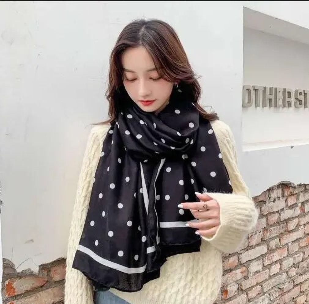 Printed, Floral Print, Solid Viscose Women Black Bluetooth Scarf, Fancy Scarf, Scarf, Stole, Faux Turtleneck Neck Cover-image-17
