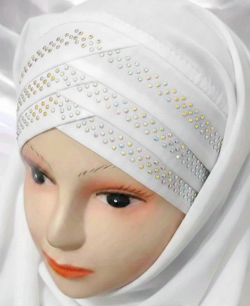 Solid Georgette Women White Stole