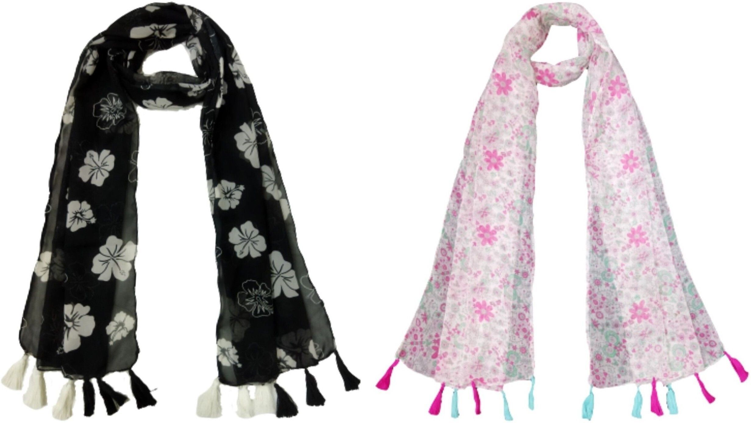 mss Printed Chiffon Women Multicolor Scarf, Stole, Fancy Scarf-picture-11