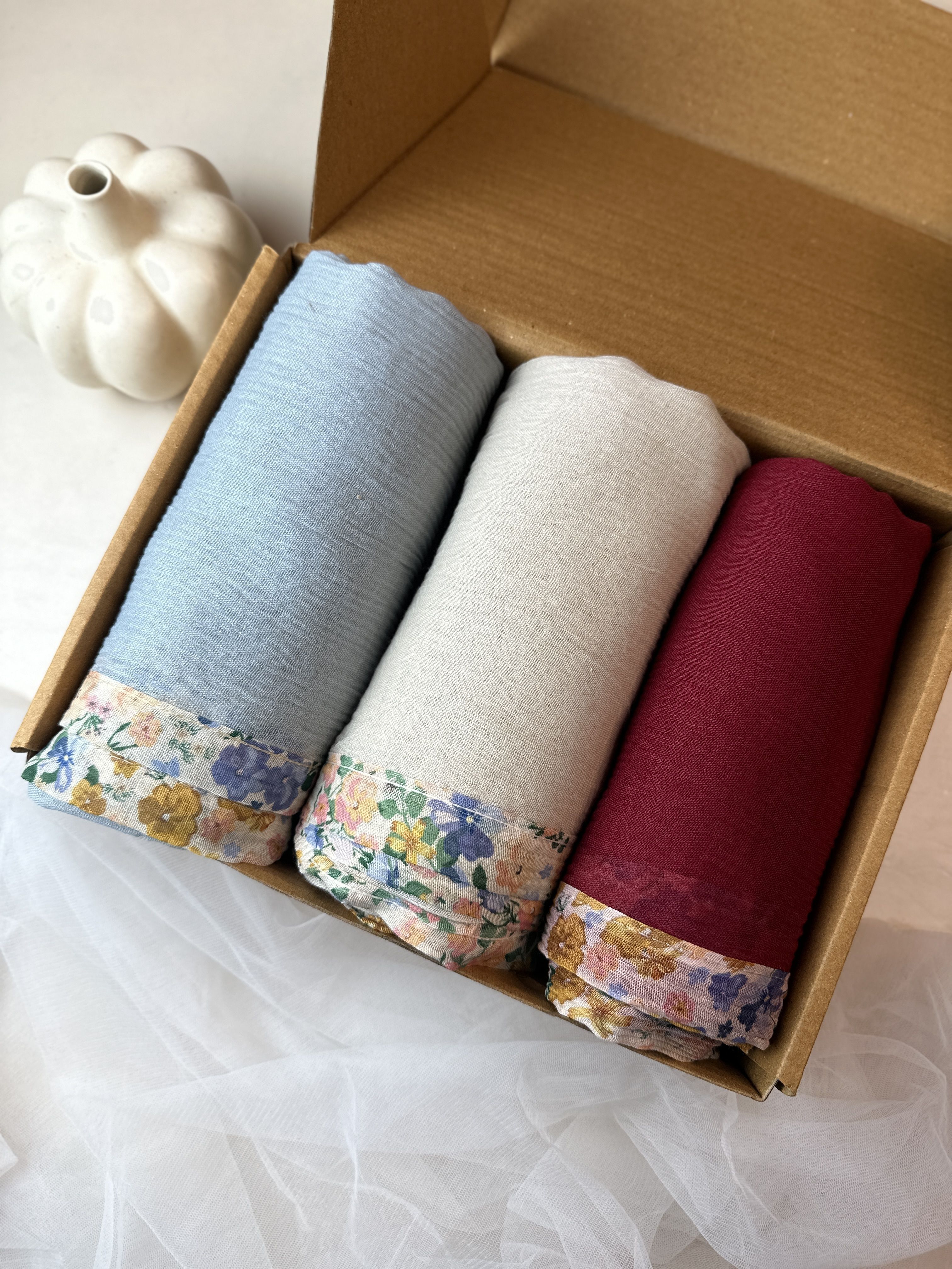 thecartmaxx Floral Print Cotton Blend Women Grey, Yellow, Red Scarf, Fancy Scarf, Stole-picture-20