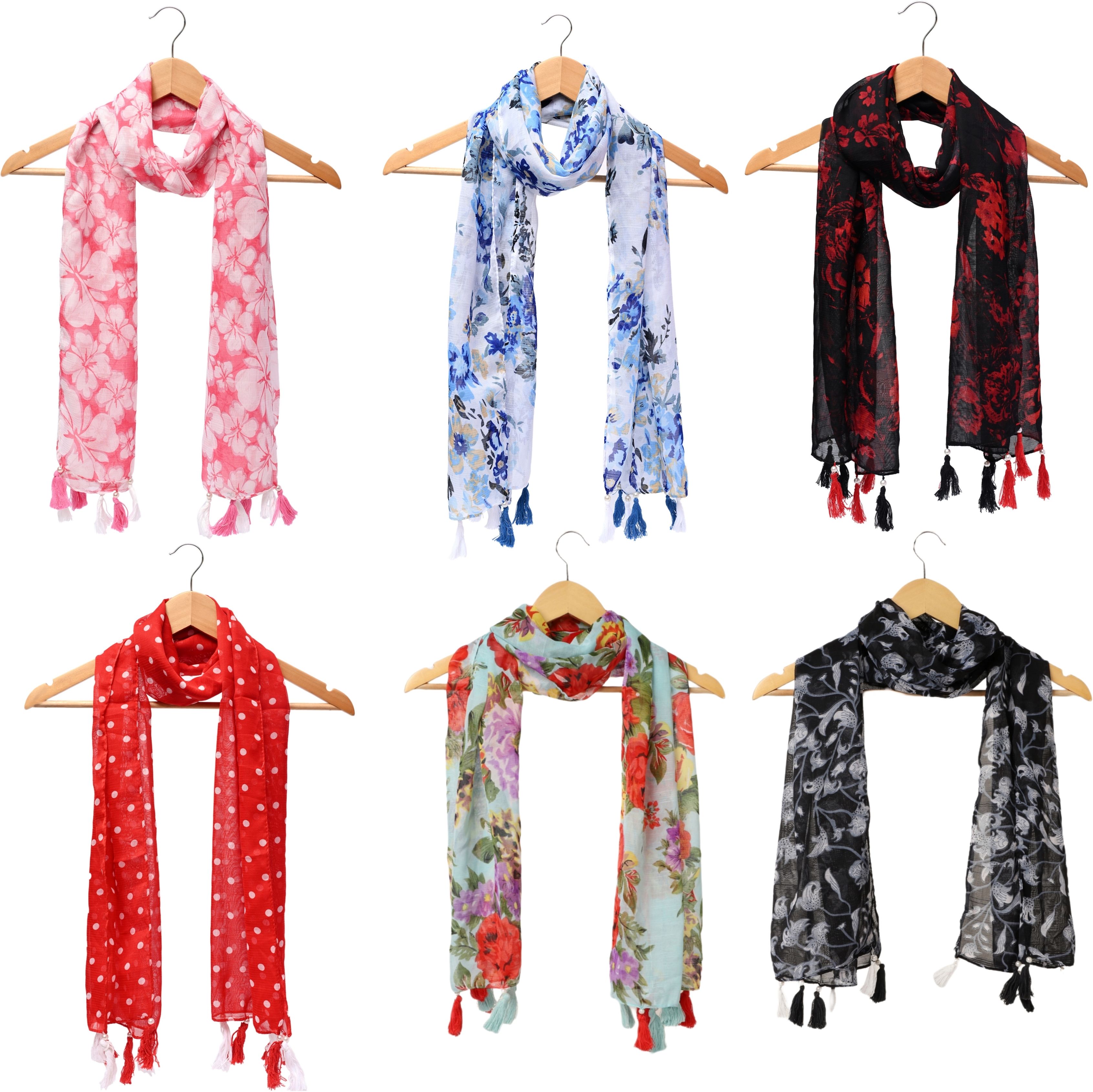 riddle needle Printed Chiffon Women Multicolor Scarf-picture-11