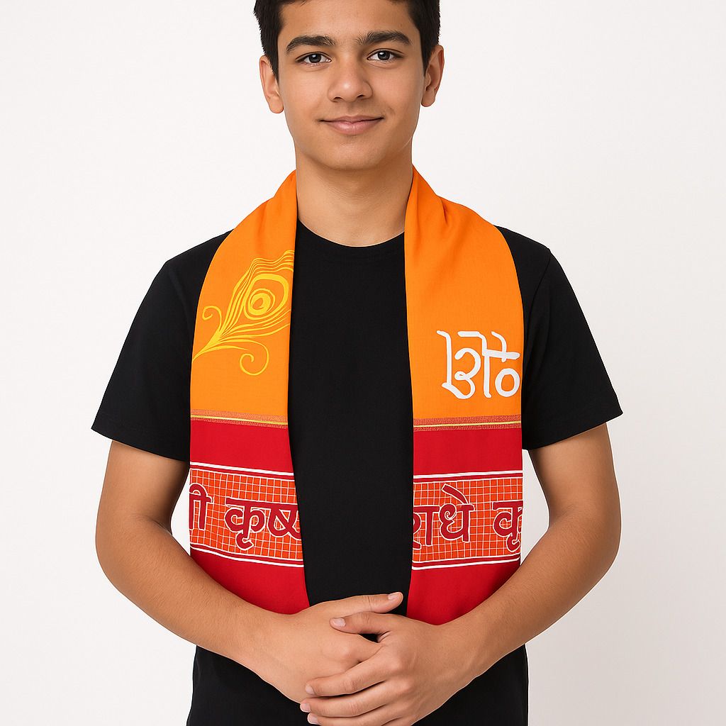 Printed Pure Cotton Men Red Scarf-image-41