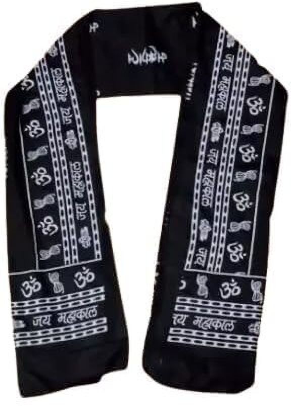 complayyer Printed Pure Cotton Men Black Scarf-picture-22