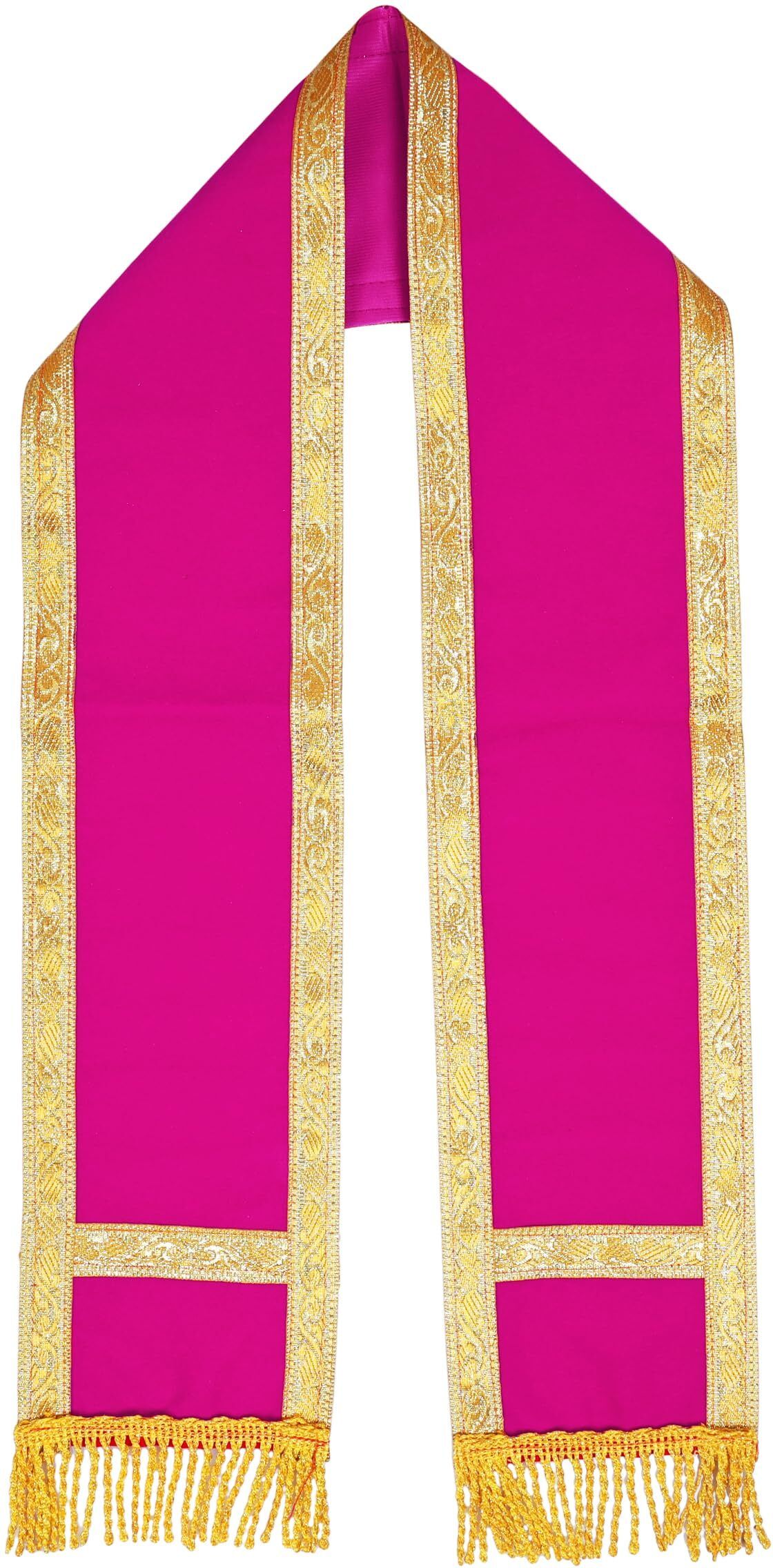 Solid Cotton Rayon Blend Men Pink Scarf-image-40