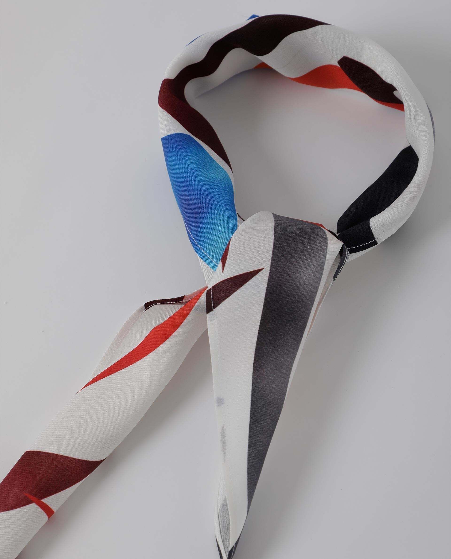 Printed Cotton Blend Men White Scarf