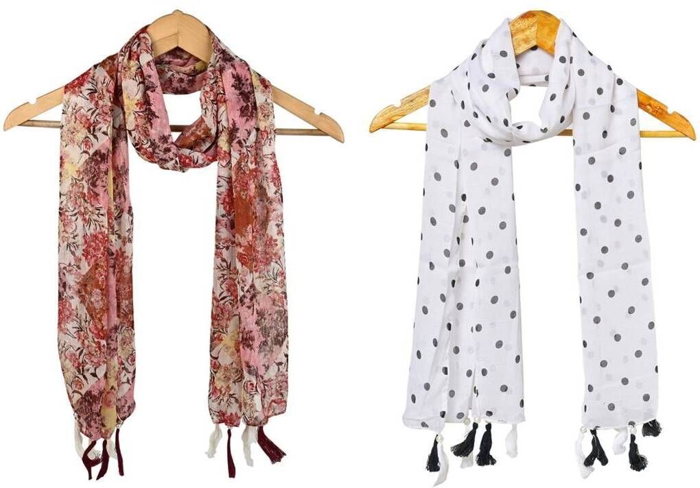 mss Printed Chiffon Women Multicolor Scarf, Stole, Fancy Scarf-picture-36