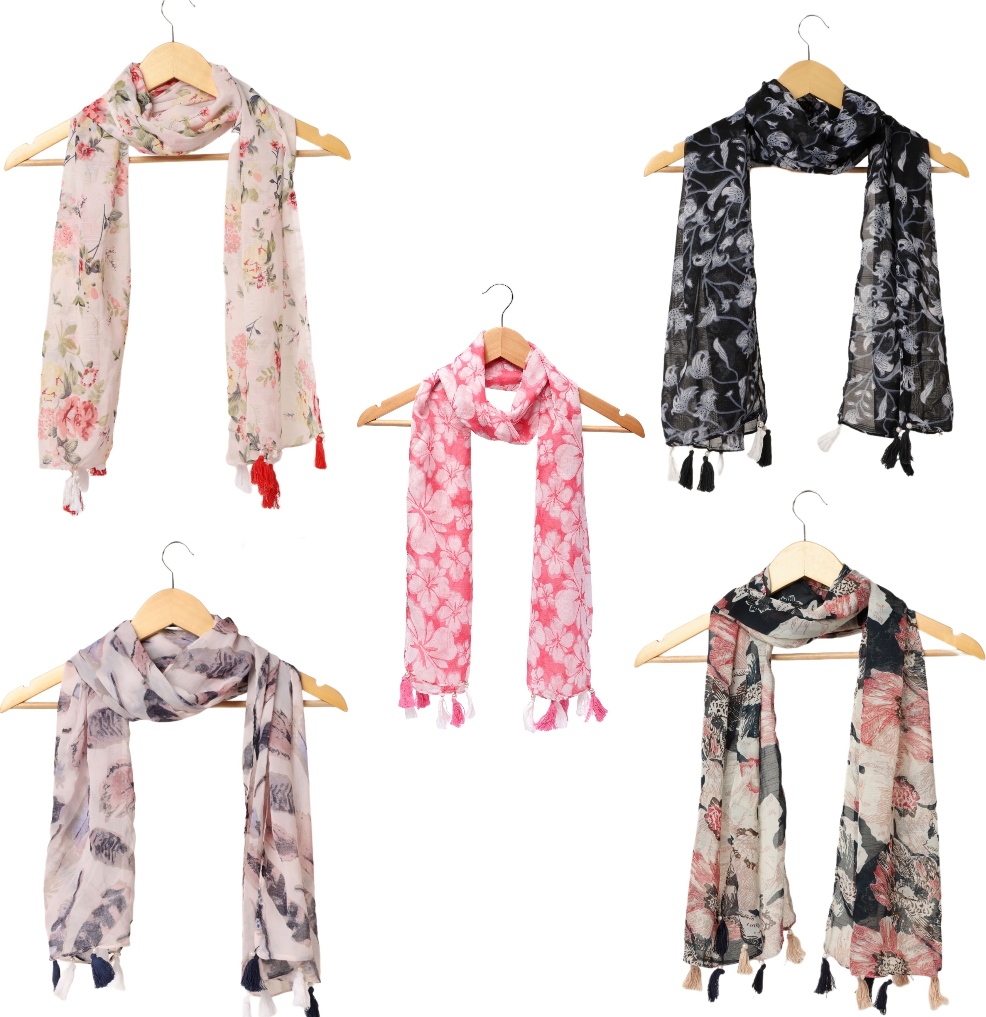 Printed Chiffon Women Multicolor Scarf, Stole, Fancy Scarf-image-21