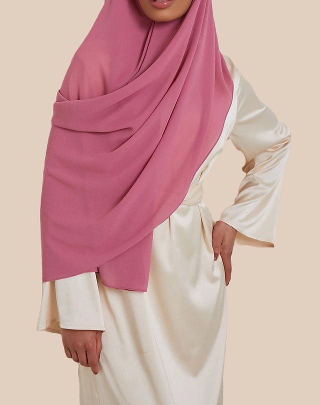 ayezahijab Solid Chiffon, Georgette Women Pink Scarf, Fancy Scarf, Stole-picture-39