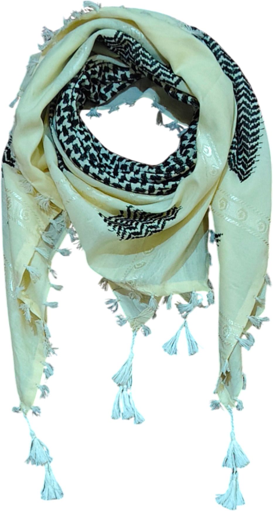 Printed Polyester Men White, Black Fancy Scarf, Scarf, Stole