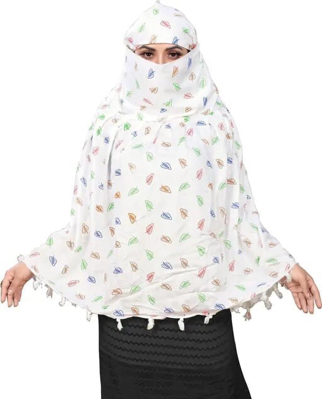 Printed Rayon Women White Bluetooth Scarf, Fancy Scarf, Scarf, Stole, Faux Turtleneck Neck Cover-image-40