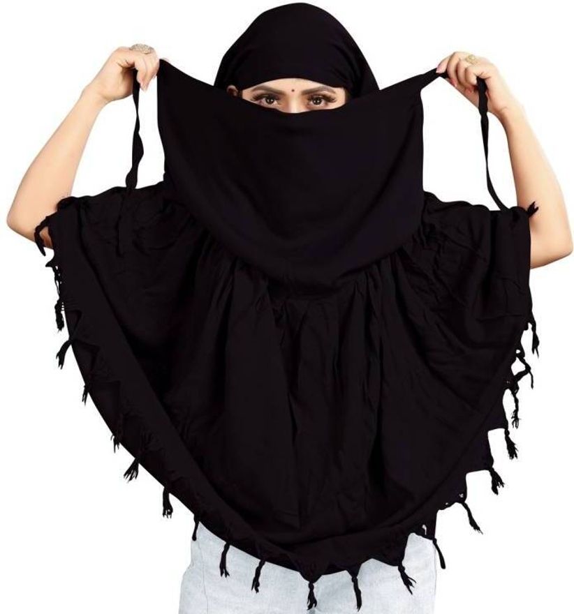 dnd creation Printed Rayon Women Black Scarf-picture-12