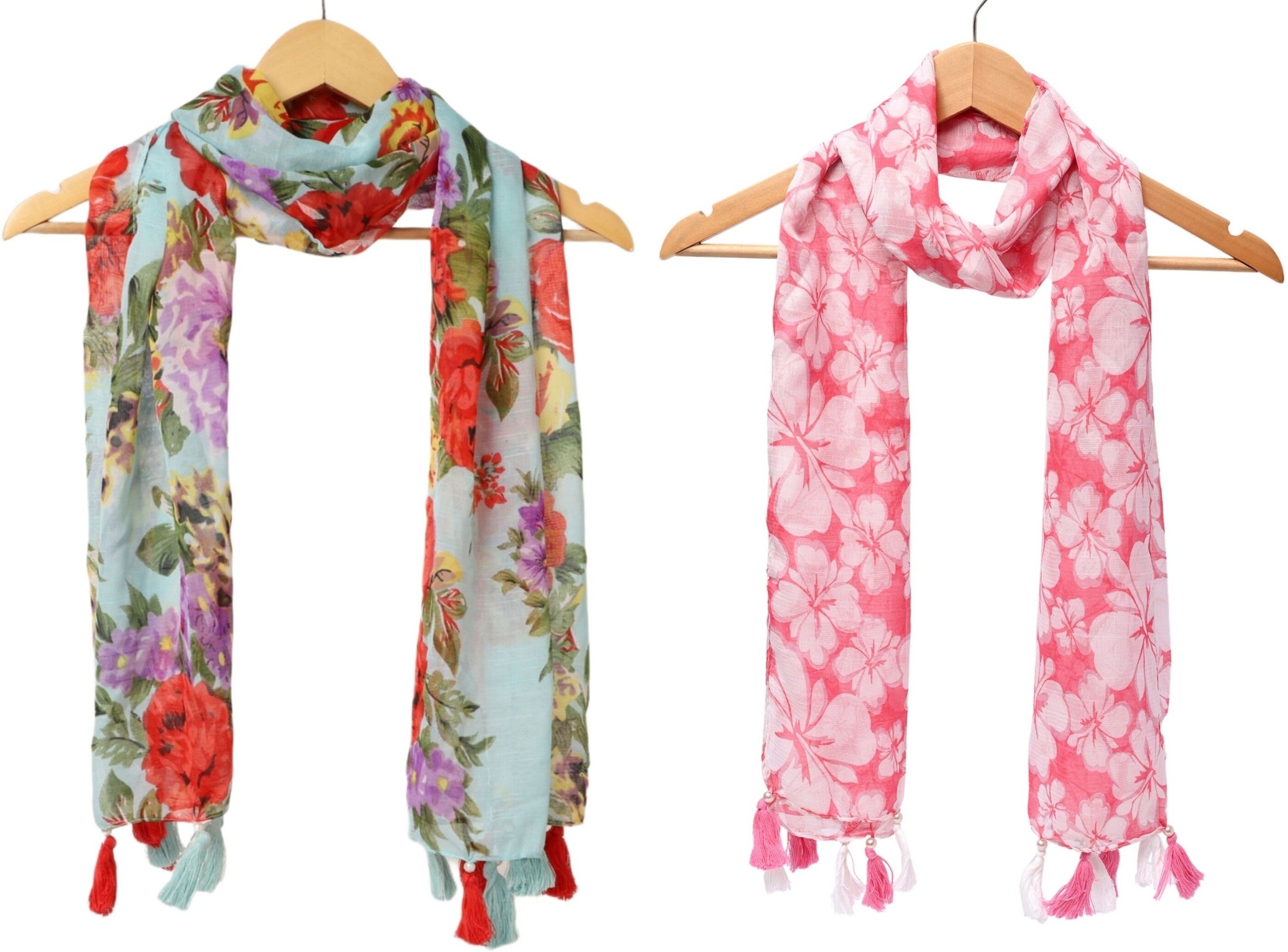 stolevilla Printed Chiffon Women Multicolor Scarf, Stole, Fancy Scarf-picture-34