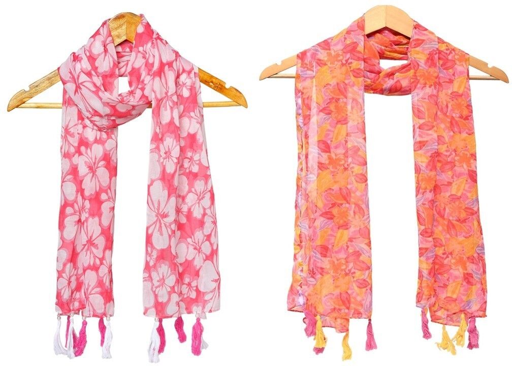 Printed Chiffon Women Multicolor Scarf, Stole, Fancy Scarf
