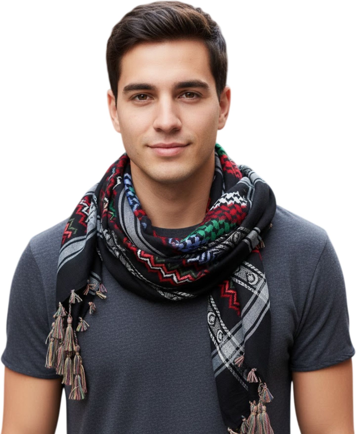 Printed Cotton Blend Men Multicolor Fancy Scarf, Scarf, Bluetooth Scarf, Stole