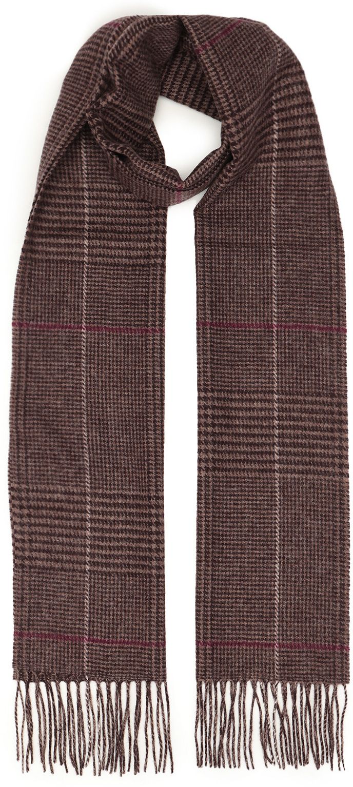 arrow Checkered Polyester Men Brown Scarf-picture-45