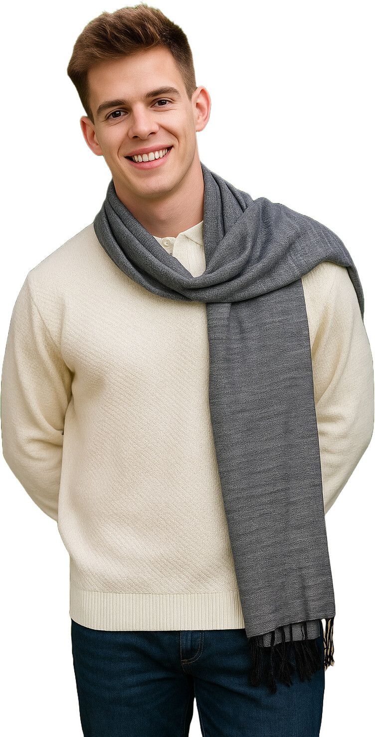 flyer Striped Viscose Men Grey Stole, Scarf, Fancy Scarf-picture-34