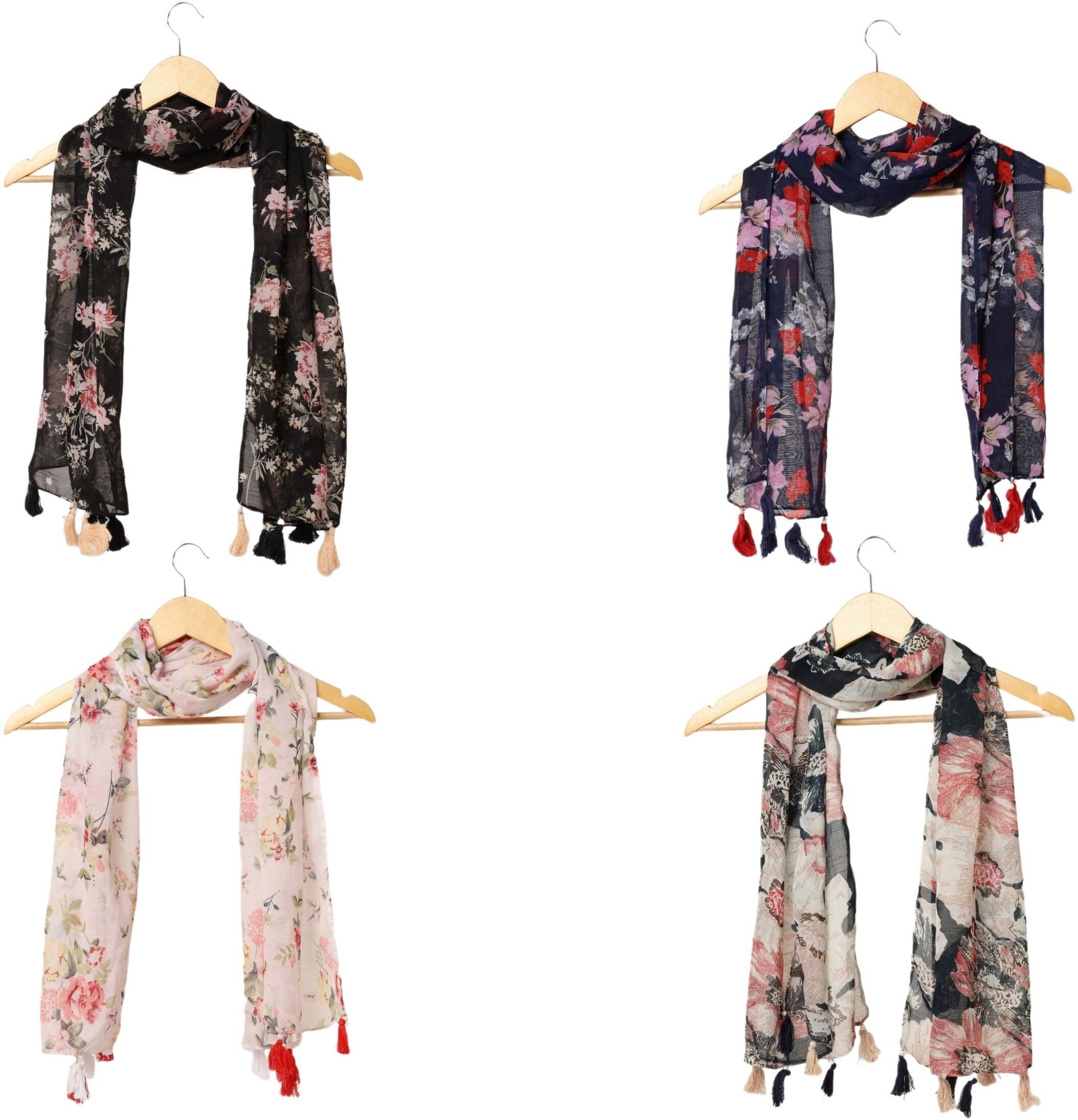 Printed Chiffon Women Multicolor Scarf, Stole, Fancy Scarf-image-25