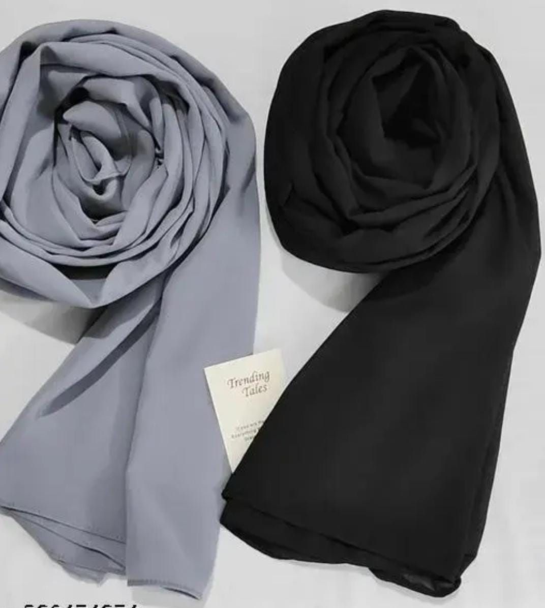 hijab Solid Georgette Women Multicolor Scarf, Stole-picture-17