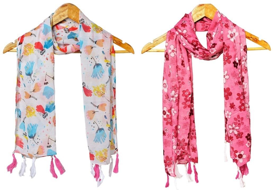 stolevilla Printed Chiffon Women Multicolor Scarf, Stole, Fancy Scarf-picture-44