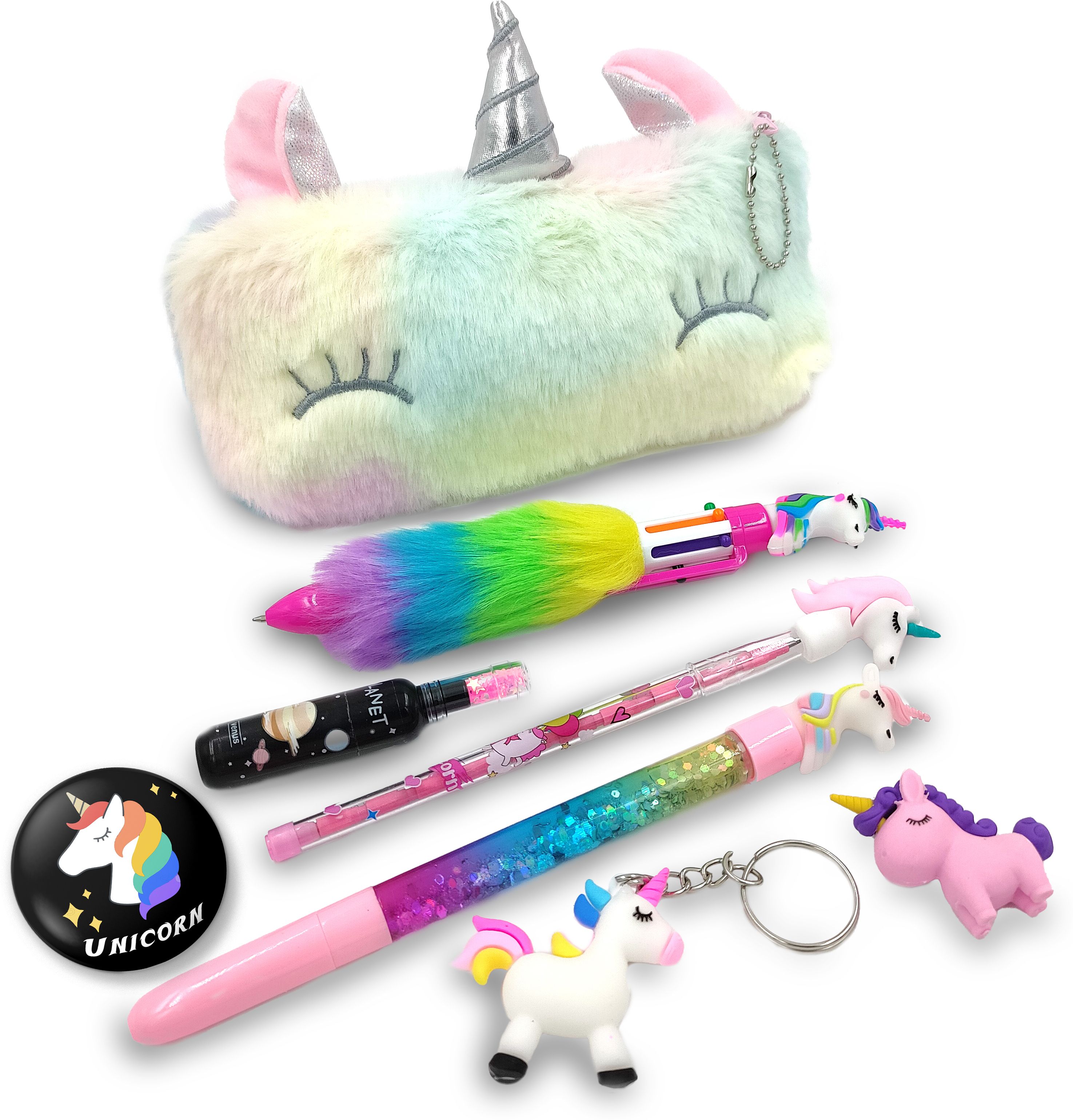Unicorn Designed Pencil Box Pouch With Unicorn Accessories For Kids Unicorn Designed Art Canvas Pencil Box-image-37