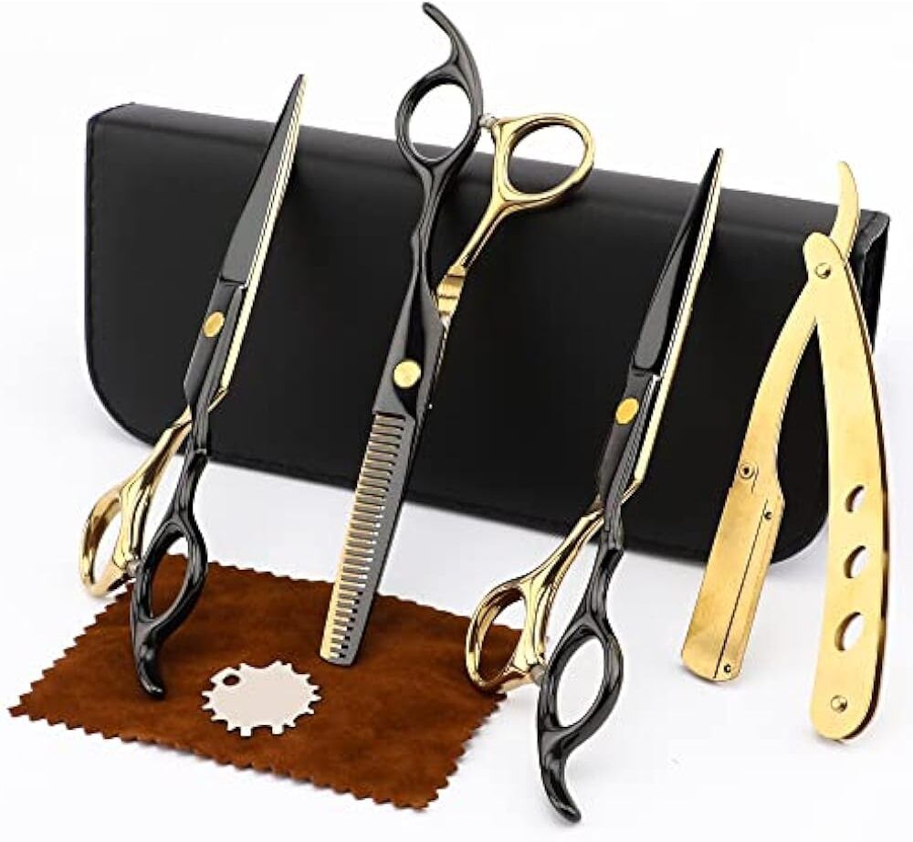Professional Hair Cutting Scissors Kits Stainless Steel Scissors Hair Dressing F Scissors-image-33