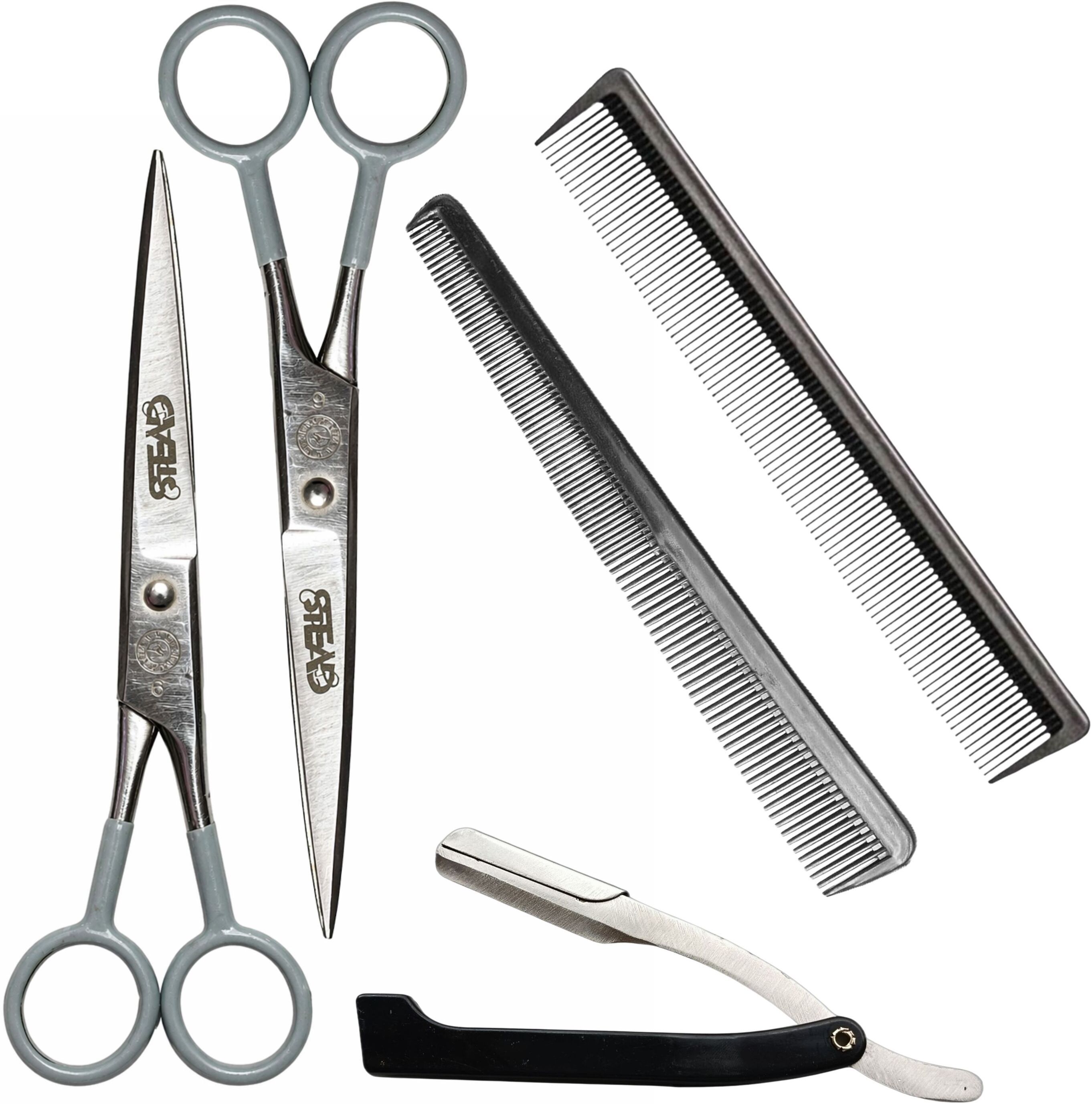 Hair Cutting Scissor, Combs & Razor Set for Men and Women Scissors-image-36