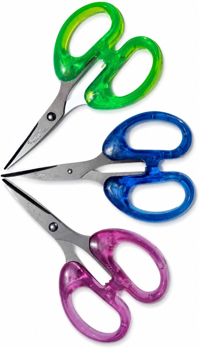 5 Inch Soft Comfort Grip Multipurpose Scissors Pack of 3 | Sharp Blades Scissors-image-18