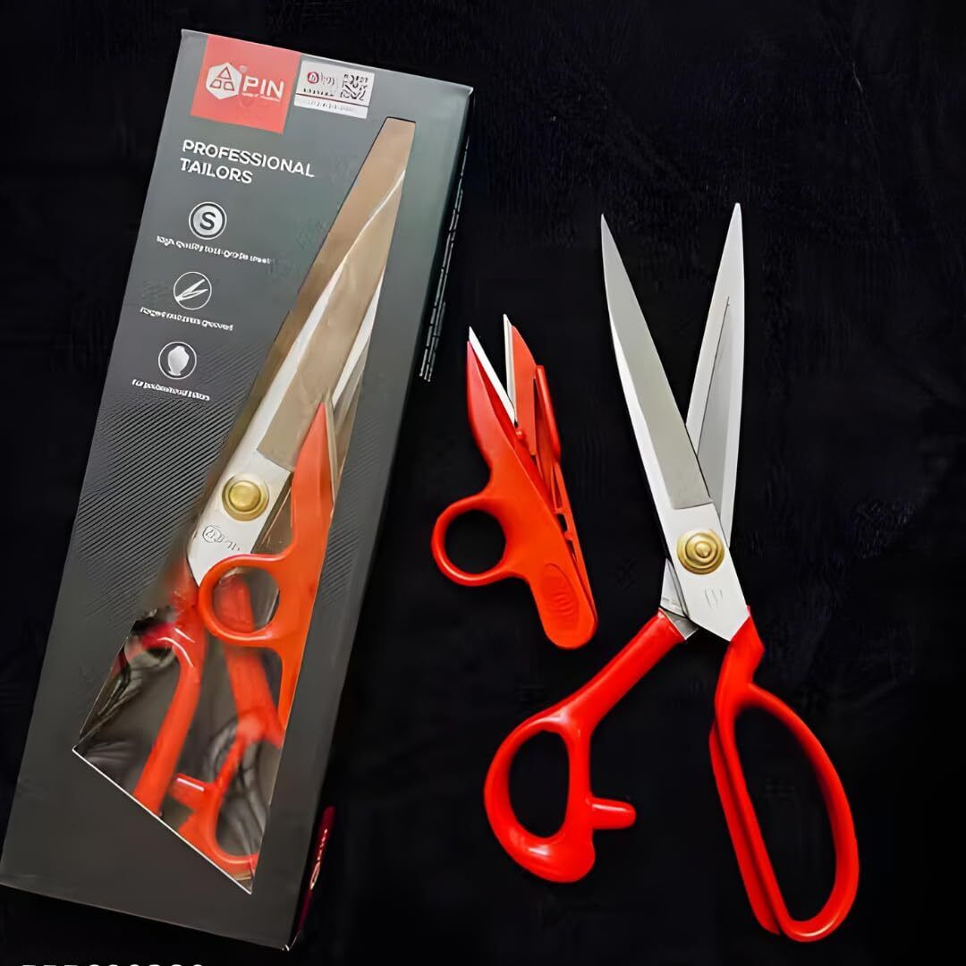 PIN 10-Inch Tailoring Scissors with Thread Cutter Scissors-image-1