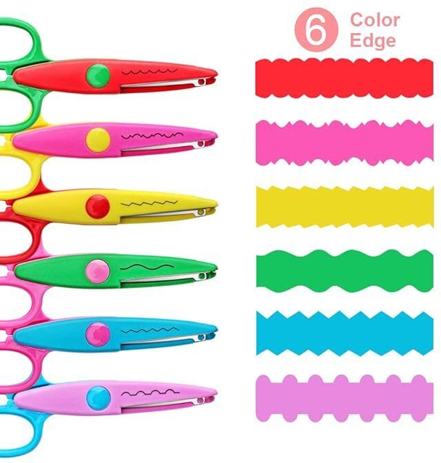 6 Creative Edge Craft Scissors | 6 Decorative Patterns | Safe & Colorful Scissors-image-33