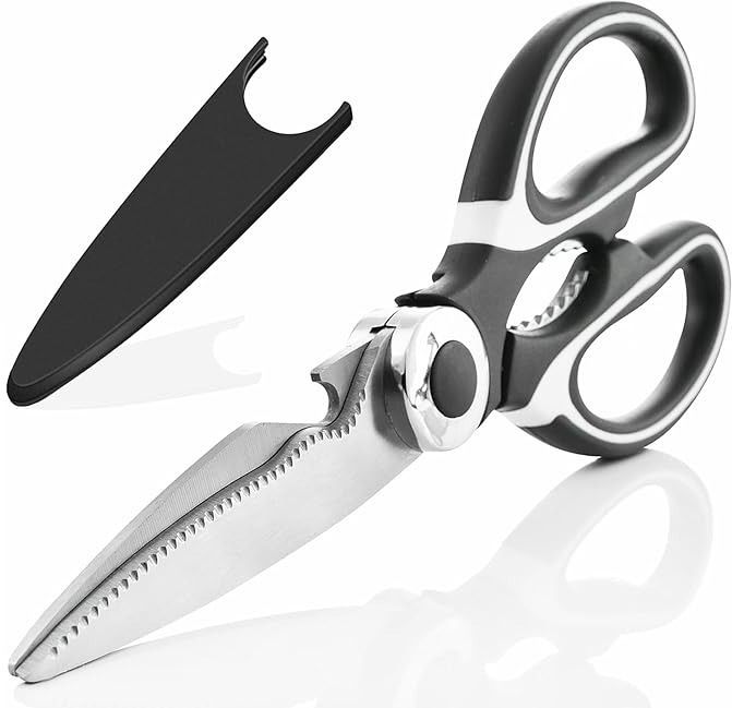 bekner Premium Stainless Steel Solid Kitchen Shears for Meat,Seafood,Chicken,Vegetables Scissors-picture-10