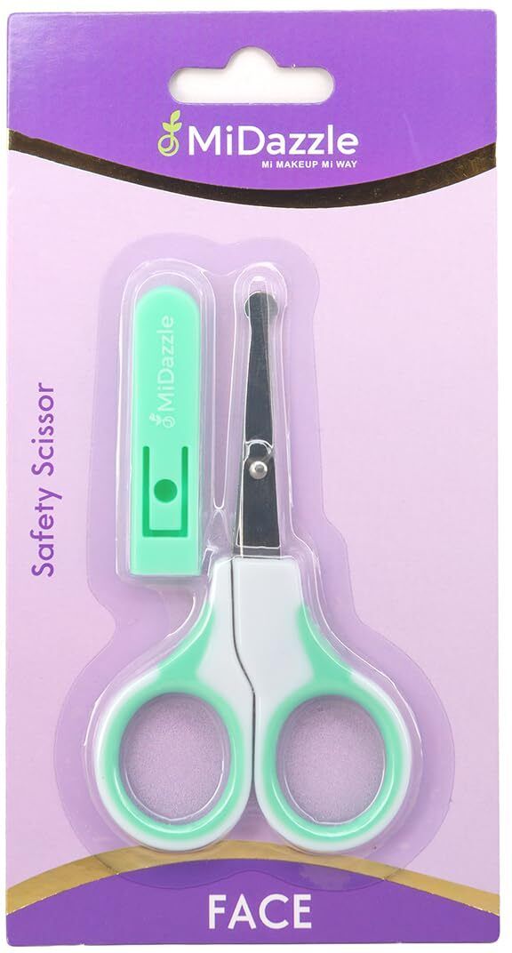 omidazzle Safety Scissors for Face – Precision Grooming Tool with Round Tip Protective Cap Scissors-picture-27