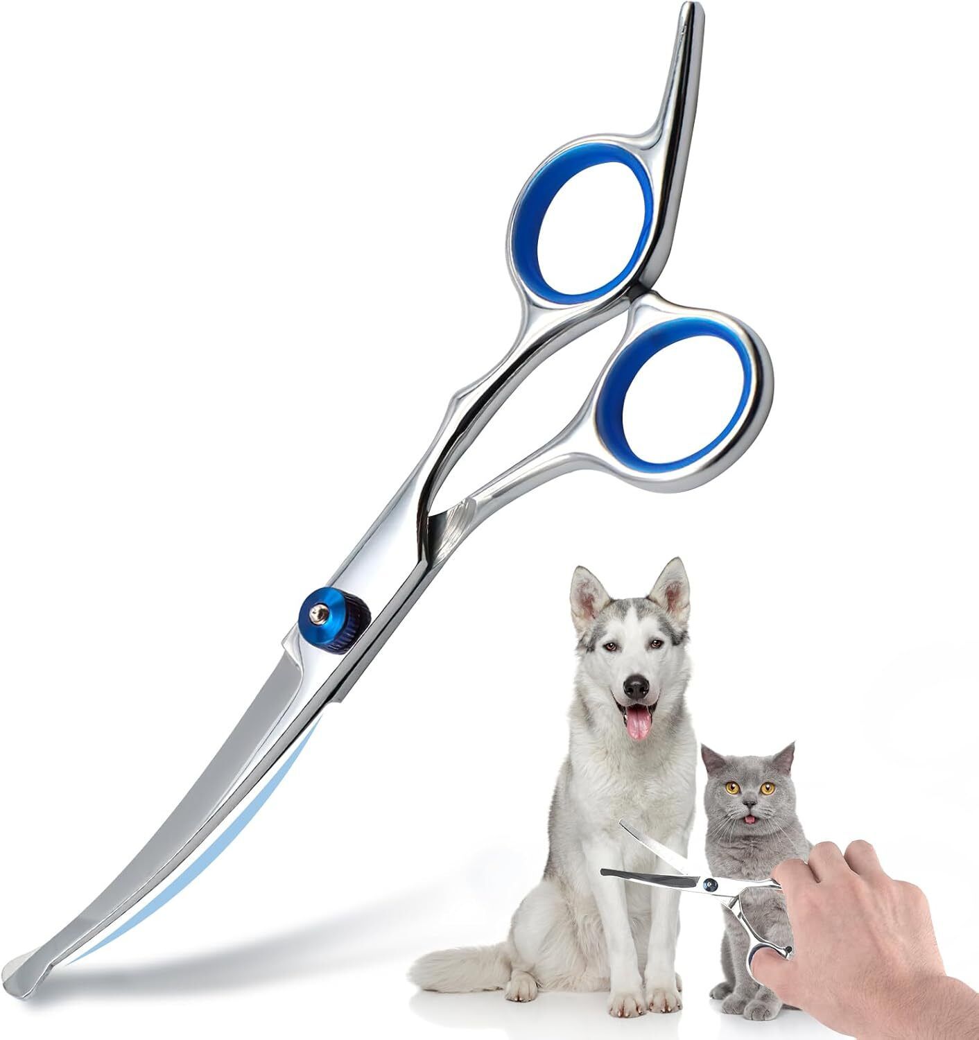 Dog Scissors for Dogs and Cats, Stainless Steel Fur Scissors Scissors-image-15