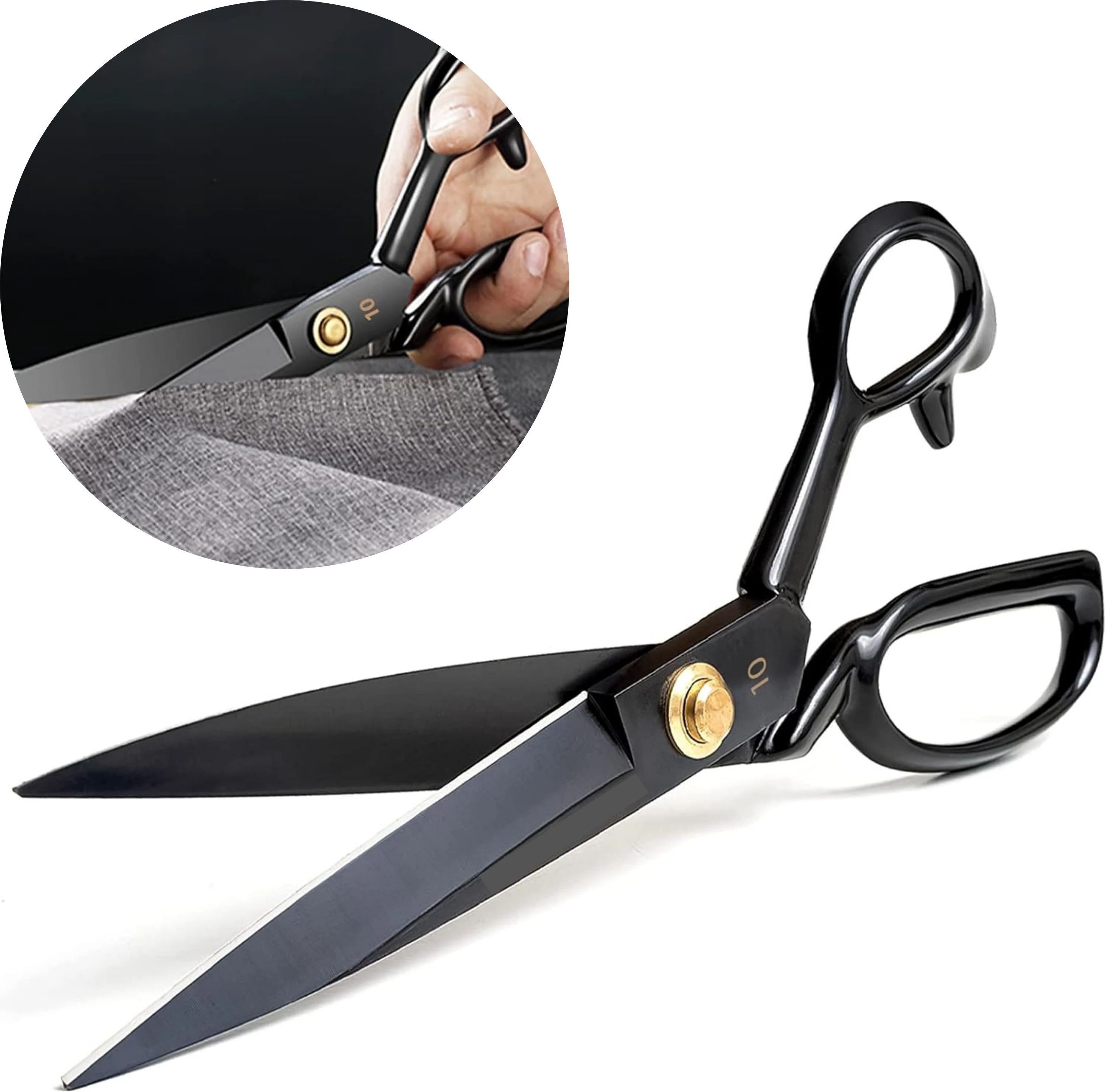 10-Inch Tailoring Scissors for Precision Cloth Cutting and Alterations Scissors-image-7