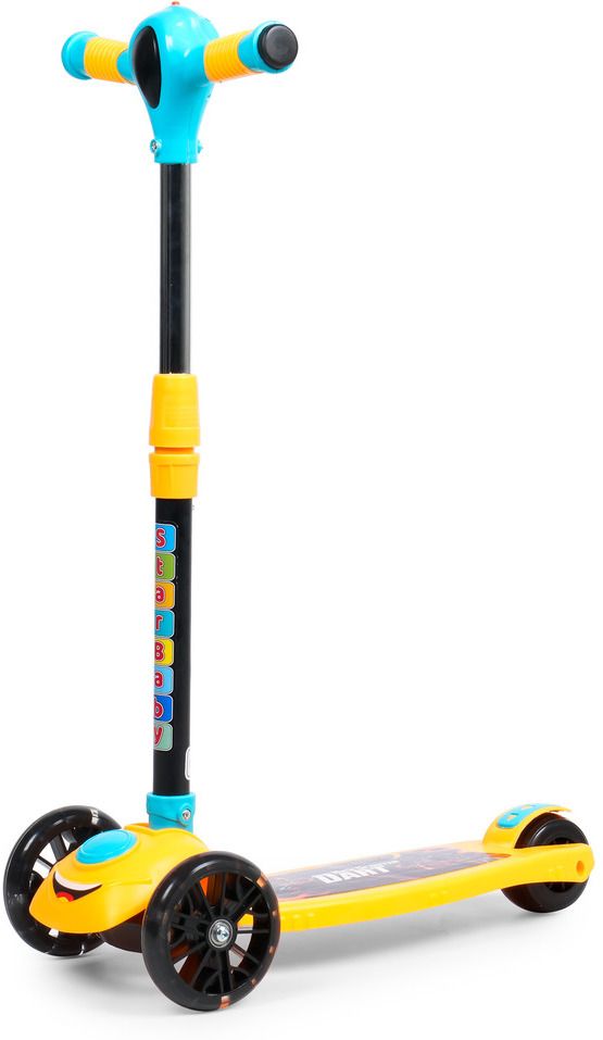 Dart 3 Wheel Kick Scooter, LED Wheels With Music and Lights Adjustable Height Kids Scooter-image-37
