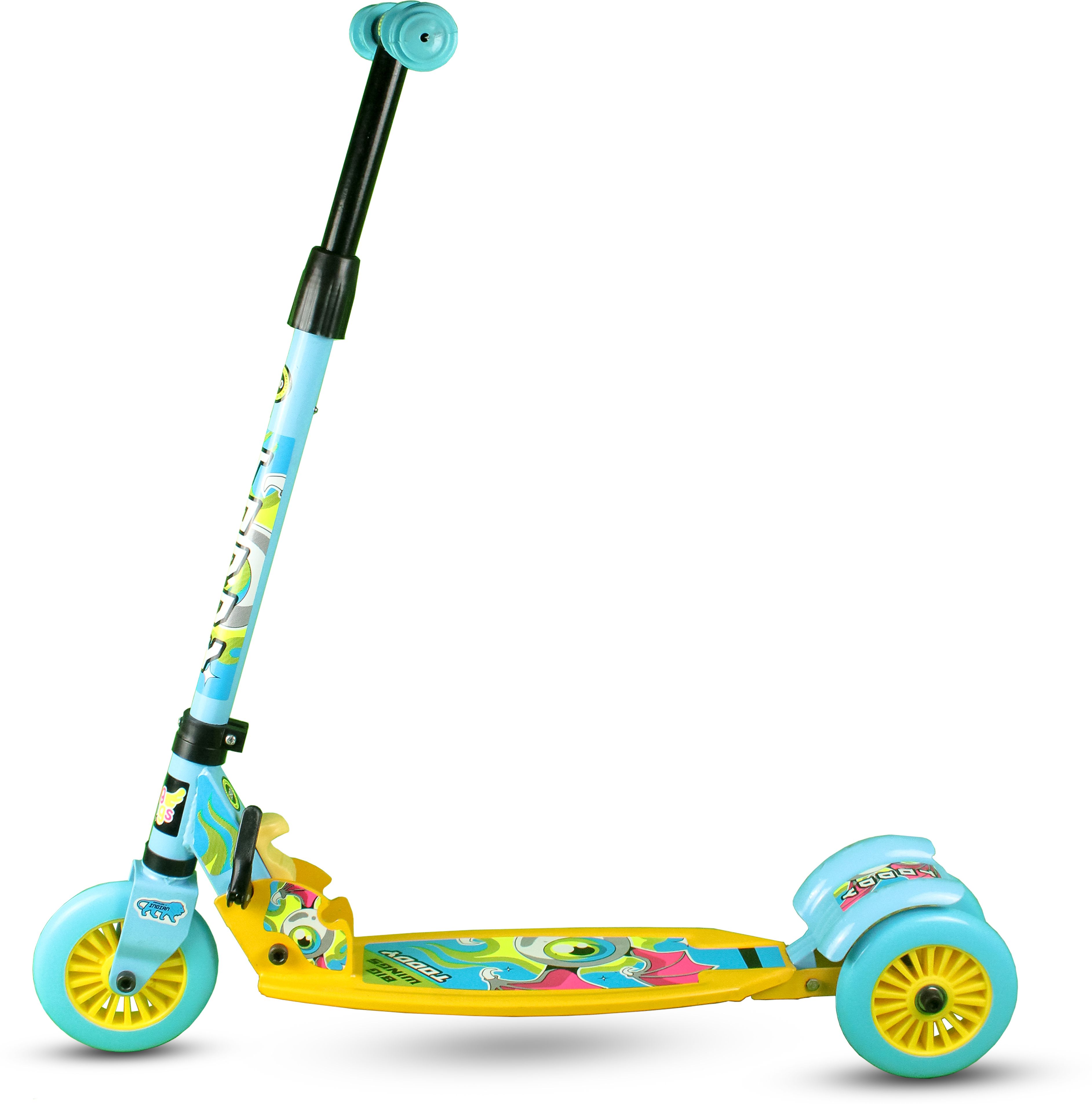 Toody Kids 3-Wheel Scooter with Adjustable Height & Foldable Design Kids Scooter