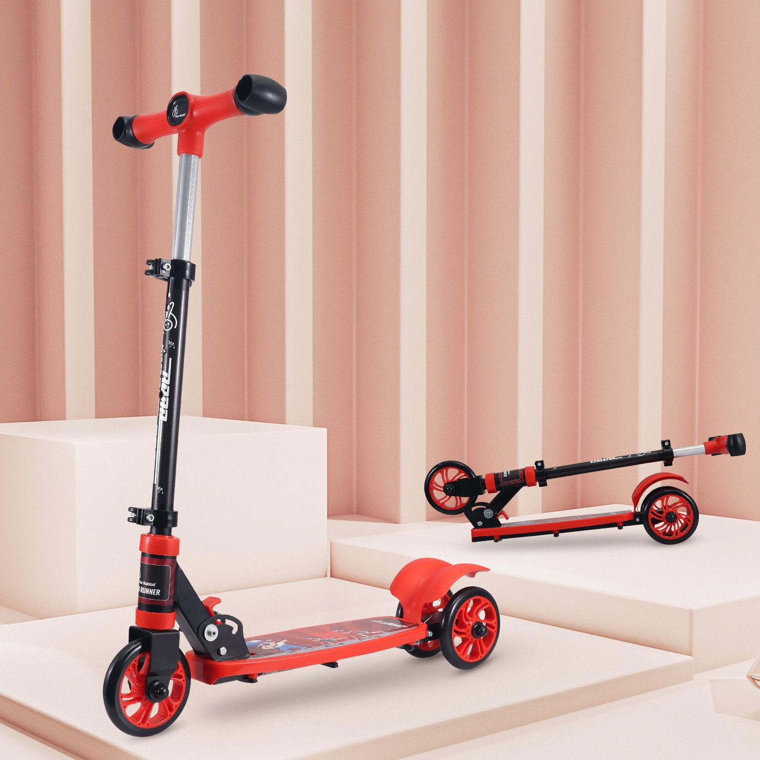 r for rabbit Road Runner Drift Scooter for Kids of 2to4 Years Age| 3 Level Height Adjustment Kids Scooter-picture-15