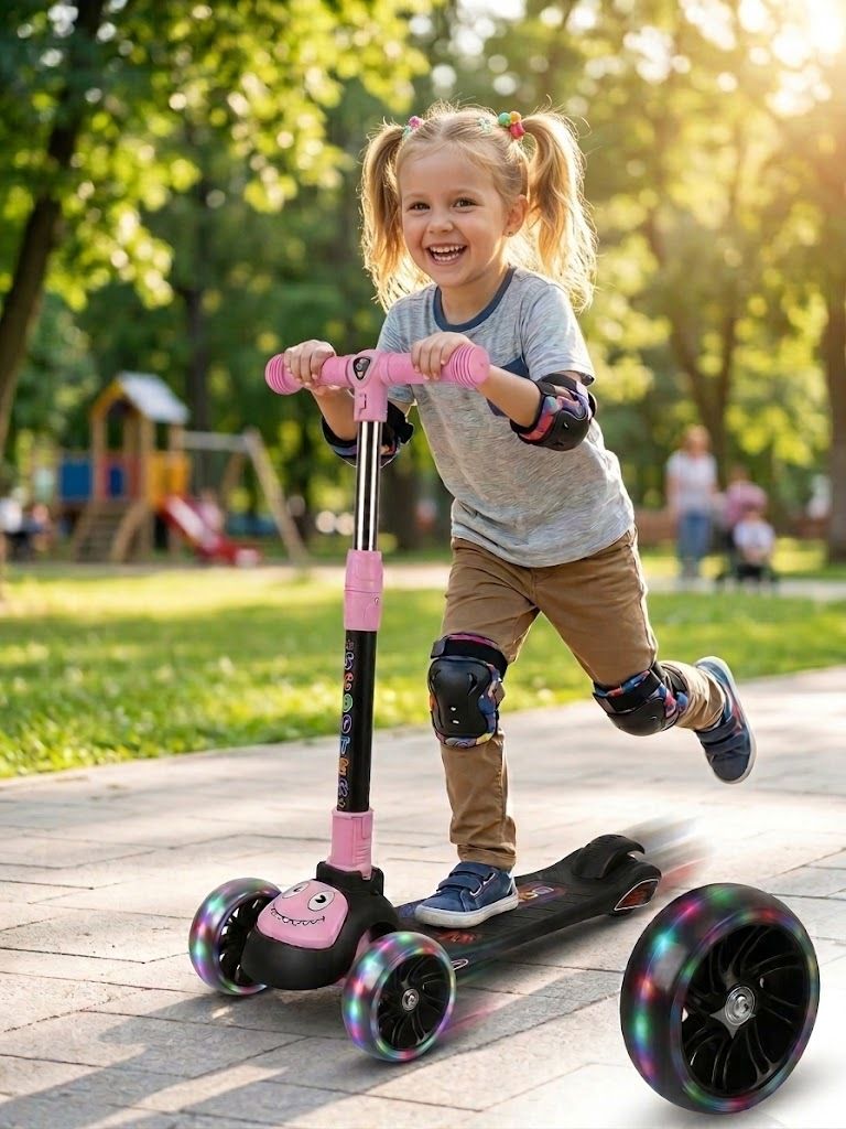 funrydetoys Cute Monster S020 Kick Scooter for kids 3+ with Light Wheel. Kids Scooter-picture-45
