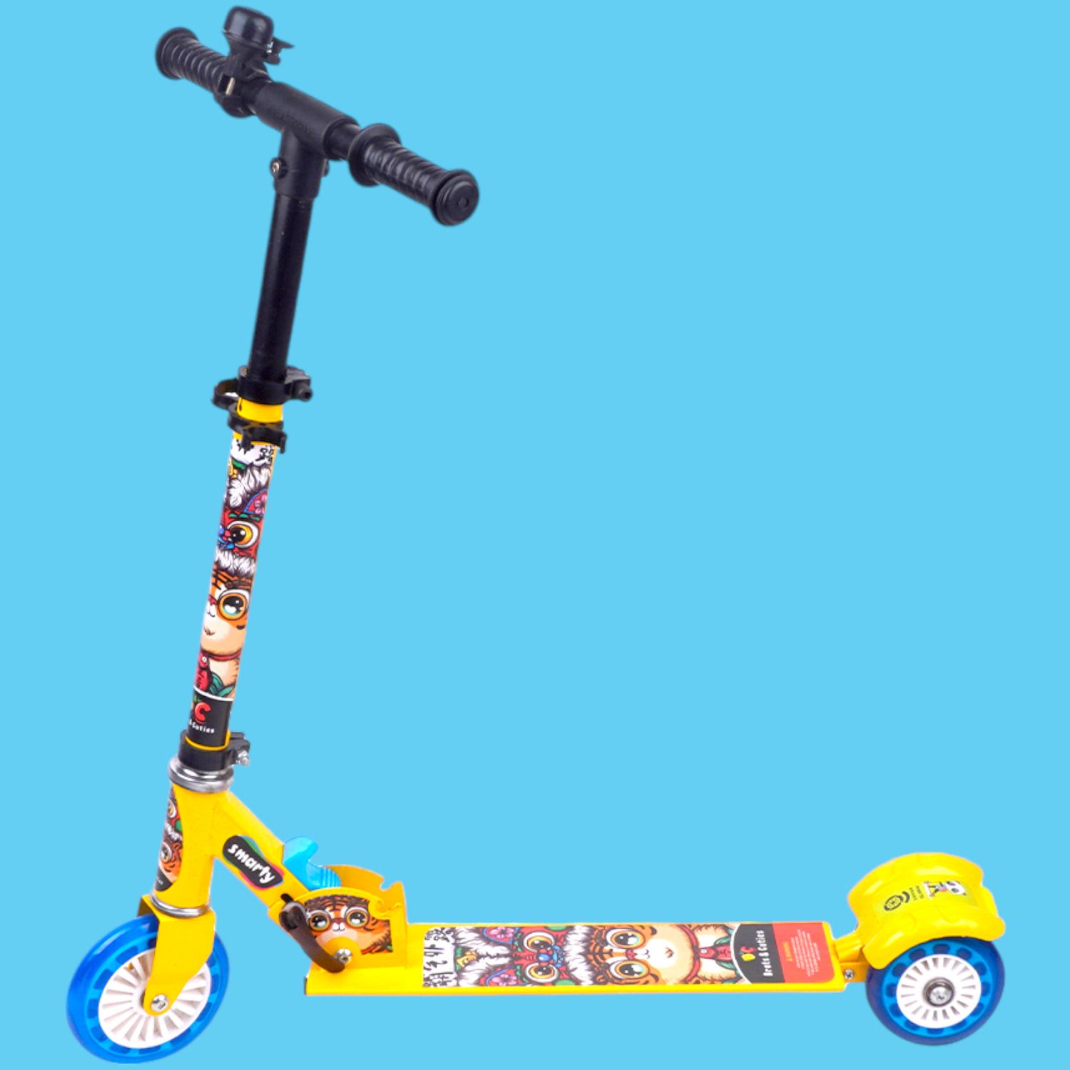 timerider 3 wheel foldable kick scooter for girls & boys with wide and smooth wheels Kids Scooter-picture-18